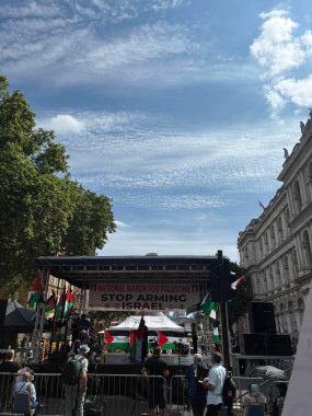 مشاركة وتجمع لصالح فلسطين والإبادة ضد الشعب الفلسطيني