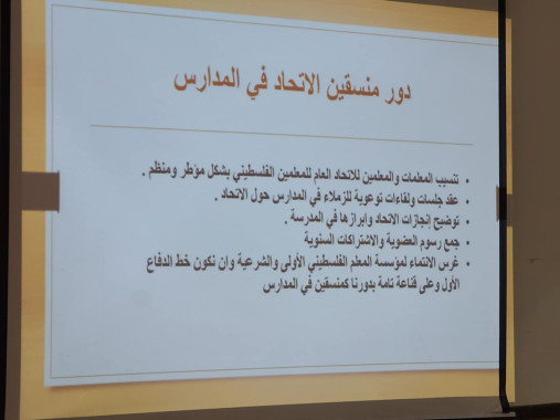 الاجتماع الدوري لمنسقي الاتحاد في قلقيلية