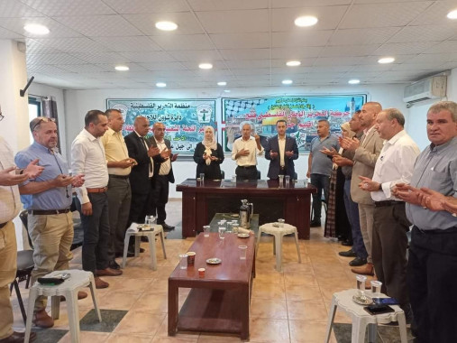 زيارة الأمين العام للاتحاد العام للمعلمين الفلسطينيين الأستاذ سائد ارزيقات واعضاء الامانه العامه لمحافظة جنين