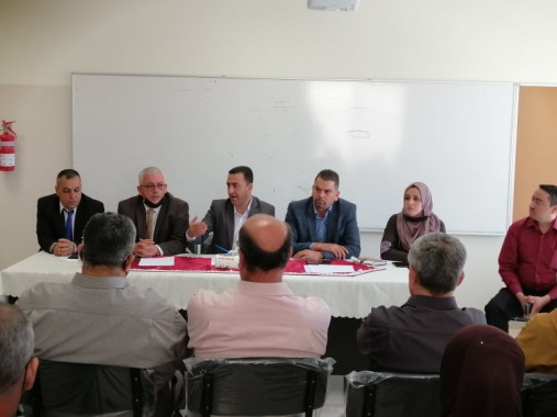 ارزيقات يؤكد مواصلة الجهود النقابية لإنصاف الكوادر التربوية خلال زيارته لمديرية جنوب نابلس