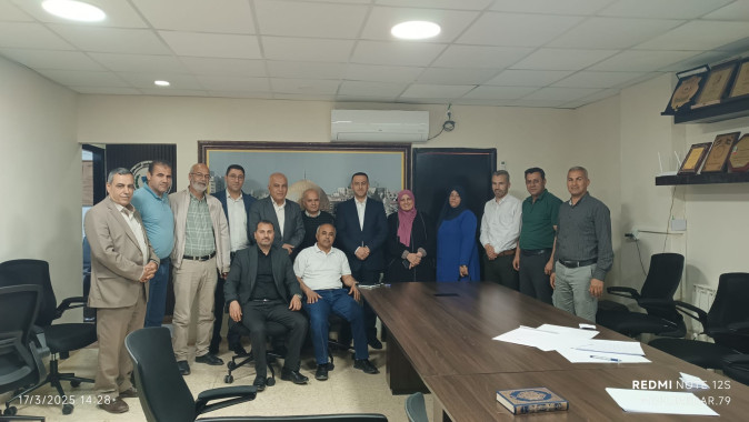 وفد من الاتحاد العام للمعلمين الفلسطينيين فرع محافظة سلفيت والمكتب الحركي يلتقون بأمين عام اتحاد المعلمين وأعضاء من الأمانة العامة